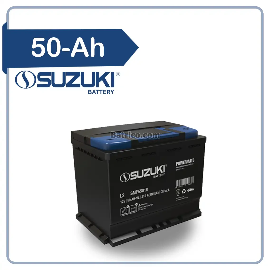 باتری سوزوکی- 50 آمپر- قالب L1 و L2