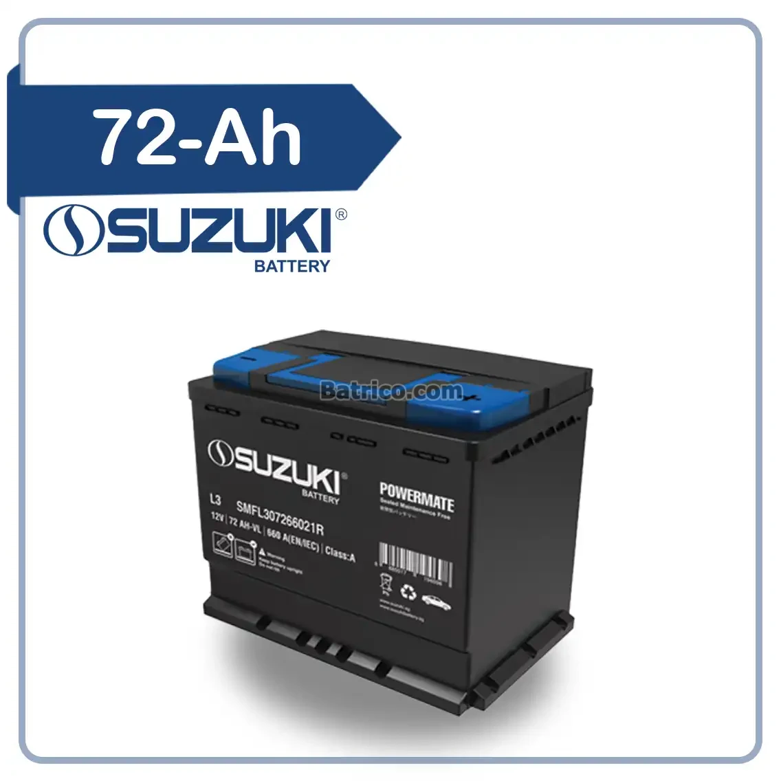 باتری سوزوکی- 72 آمپر- قالب L3