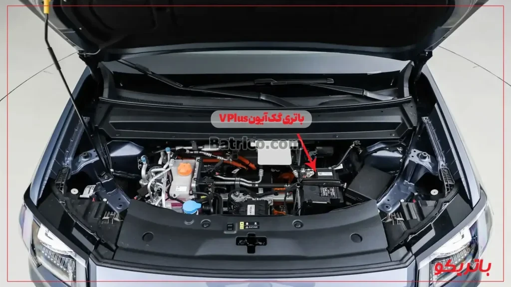 محل قرارگیری باتری گک آیون وی پلاس - باتریکو